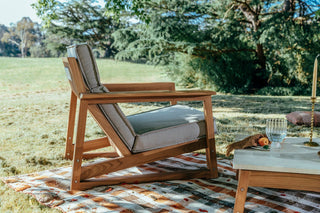 Didier TanGuor outdoor chair on blanket