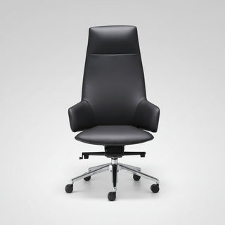 Black office chair on a white background
