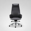 Black office chair on a white background