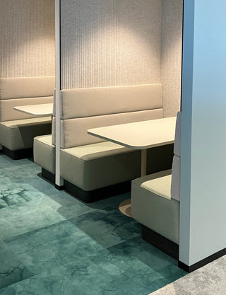 Office booths with tables