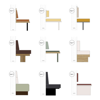 Single-sided square design types A-I