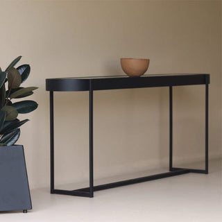 Domfred2 black console table with bowl