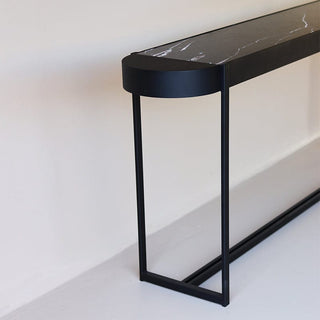 Domfred3 black marble console table