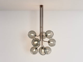 ILANEL Tree of Light 9-02 Chandelier with smoke glass globes