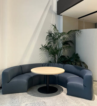 Blue booth seating with round table and plant (IMG_8701edit)