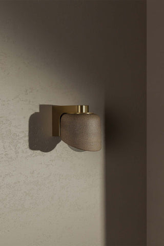 MARZ Terra 0.5 Clay Brushed Brass Wall Sconce