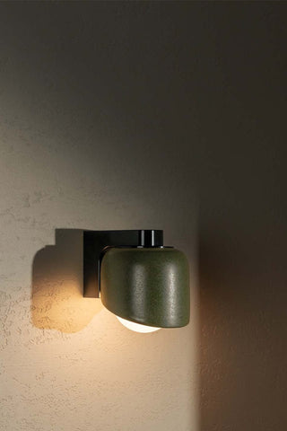 MARZ Terra 0.5 Olive Brushed Black Wall Sconce - Portrait