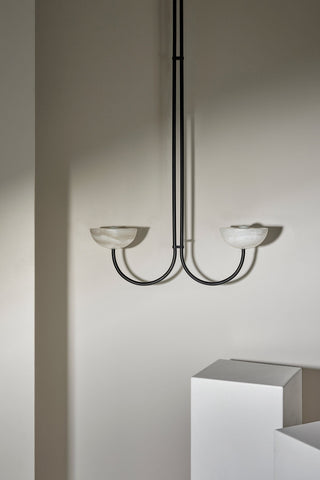Marz Designs Aurelia double pendant light with white onyx.