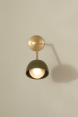 Marz Designs Terra 0 Olive Brass articulating wall sconce