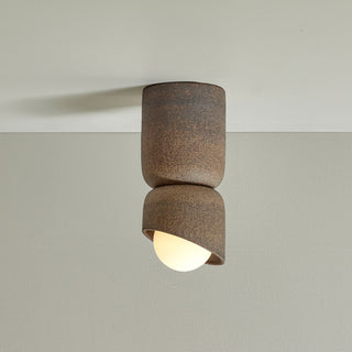 Marz Designs Terra 1.5 Surface Sconce - Clay, White Frosted