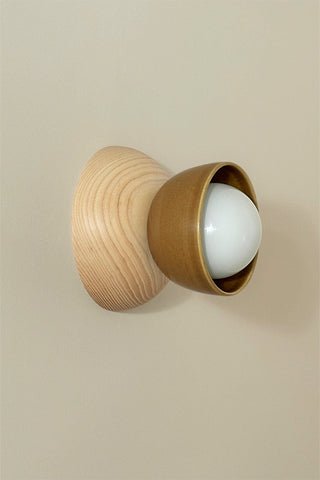 Marz Designs Terra Surface Sconce in Chartreuse Ash Opal