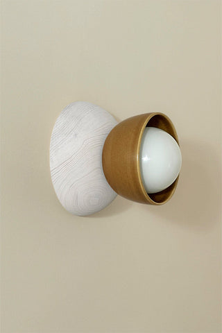Marz Designs Terra Sconce in Chartreuse, Bleached Ash, and Opal