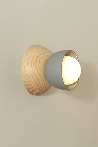Marz Designs Terra Surface Sconce - Fog Ash White Frosted - on side