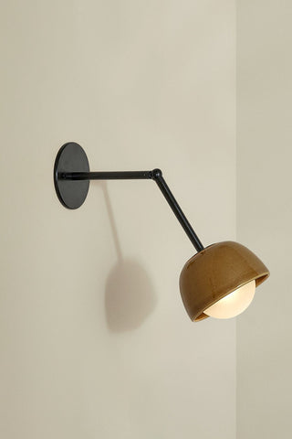Marz Designs Terra Articulating Wall Sconce, Chartreuse & Black