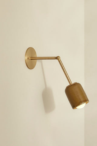 Marz Designs Terra 1 articulating brass wall sconce