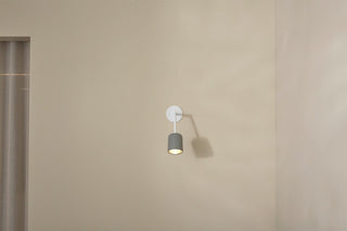 Marz Designs Terra 1 articulating wall sconce, white satin finish