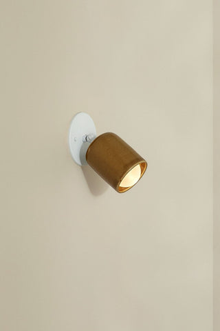 Marz Designs Terra 1 articulating spotlight in chartreuse and white.