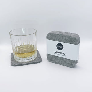 NASH Square Storm Style coaster set with drink