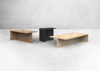 PSFL-LTGRP OAK tables in light and dark finishes