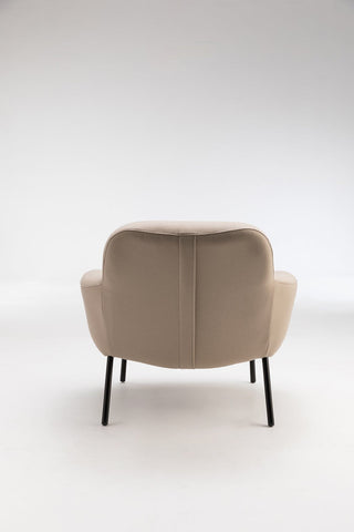 Beige armchair from the back.