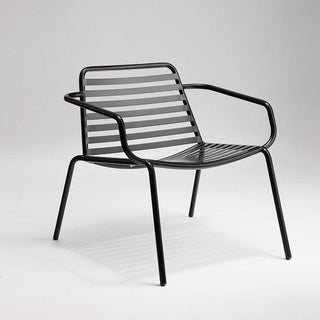 BOMBALA Outdoor Armchair - Black Metal Frame