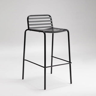 BOMBALA High Stool - Black Outdoor Bar Stool