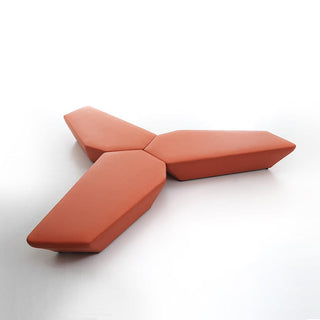 Isley8 geometric orange bench