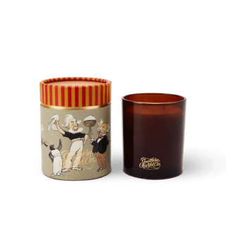 MAGIC_PUDDING_WEB candle with illustration of characters
