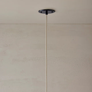 Marz Designs Brushed Black Ceiling Rose with Natural Fabric Flex