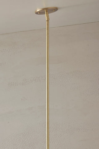 Brass angled ceiling dropper by Marz Designs