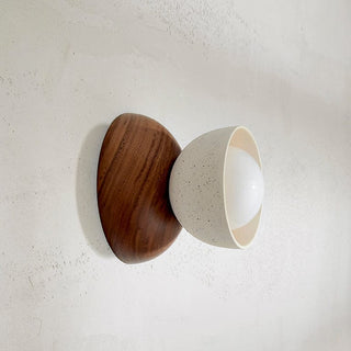 Marz Designs Terra Surface Sconce - Walnut & Vanilla Bean Opal Light