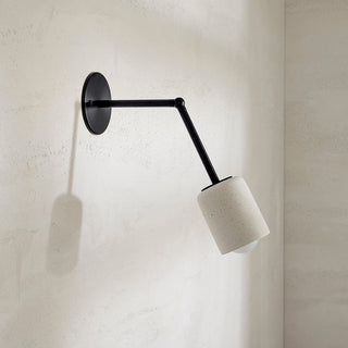 Marz Designs Terra 1 articulating wall sconce, black & vanilla bean