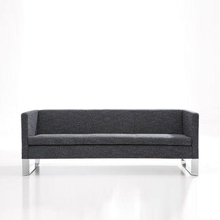 Quion Sled Base Sofa - Modern Gray Couch