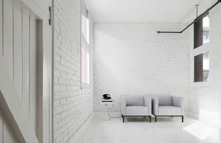 Minimalist white waiting room