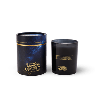 Southern Wild Co. candle with Southern Sky design