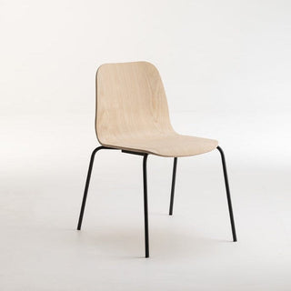 Tiller Slim Four Leg Chair - Light Wood Seat