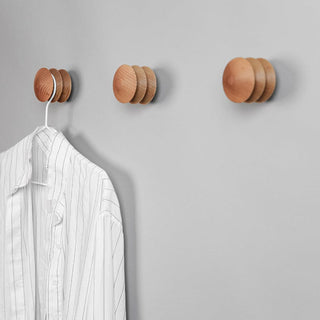 Wooden wall hooks with shirt